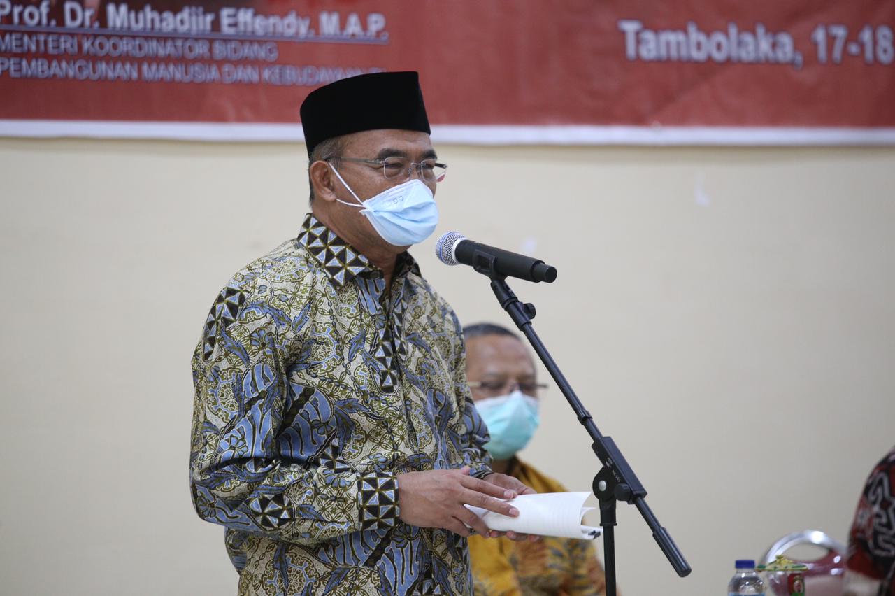 Menteri Koordinator Bidang Pembangunan Manusia dan Kebudayaan (Menko PMK) Muhadjir Effendy. 
