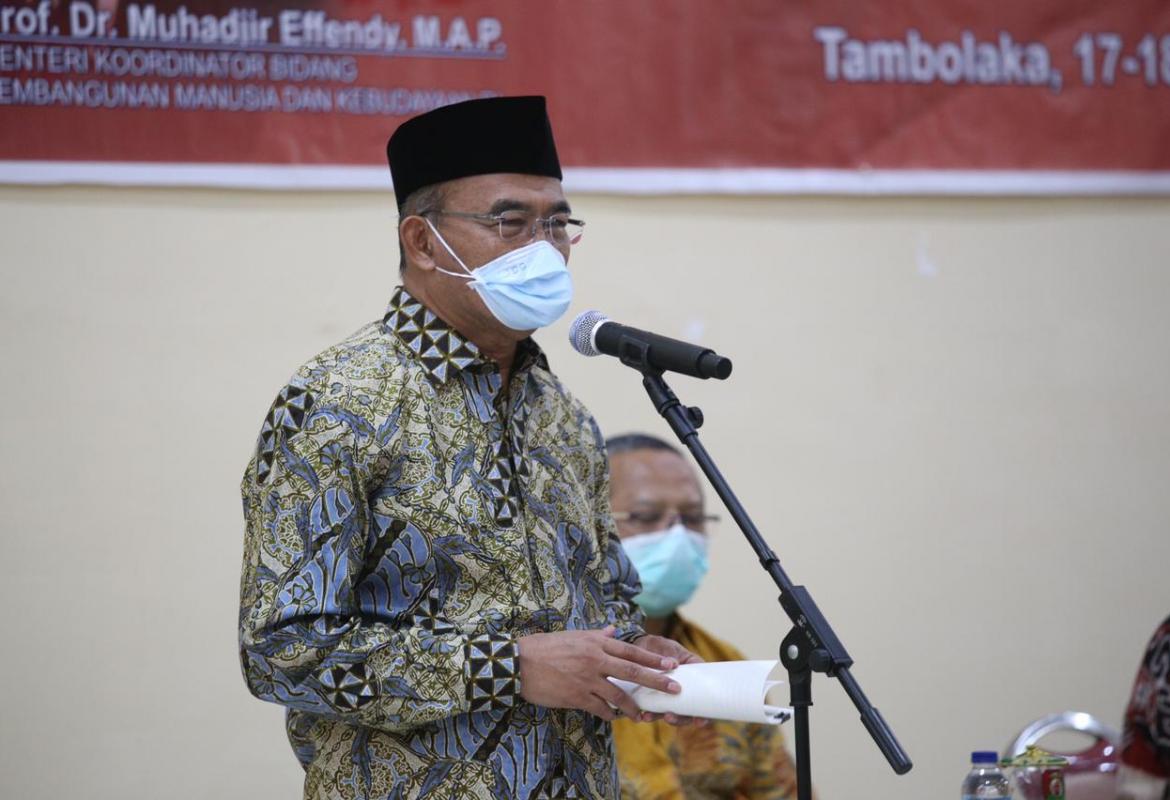 Menteri Koordinator Bidang Pembangunan Manusia dan Kebudayaan (Menko PMK) Muhadjir Effendy. 